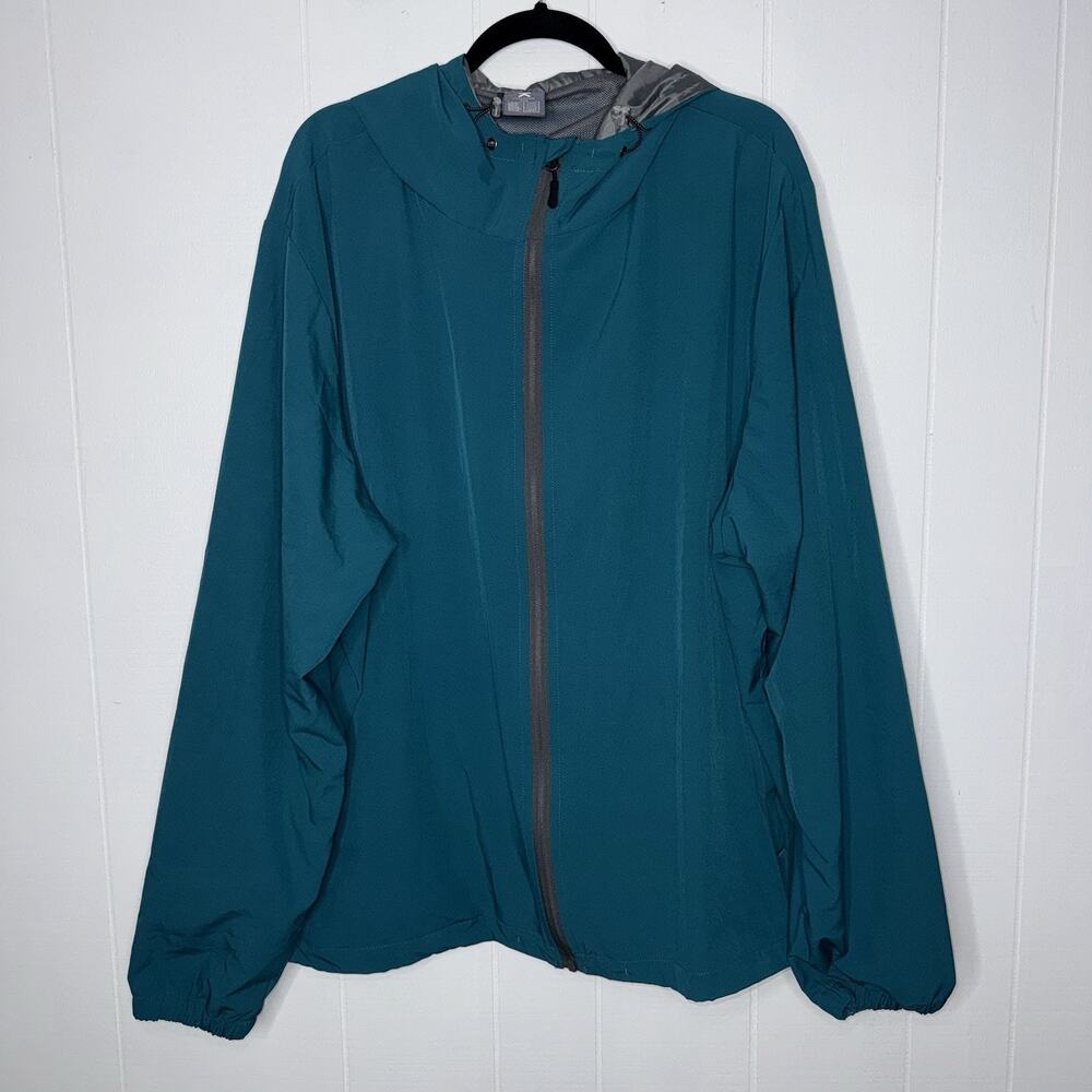 Little Donkey Andy Men’s Lightweight Water Resistant Hooded Jacket Teal XXXL